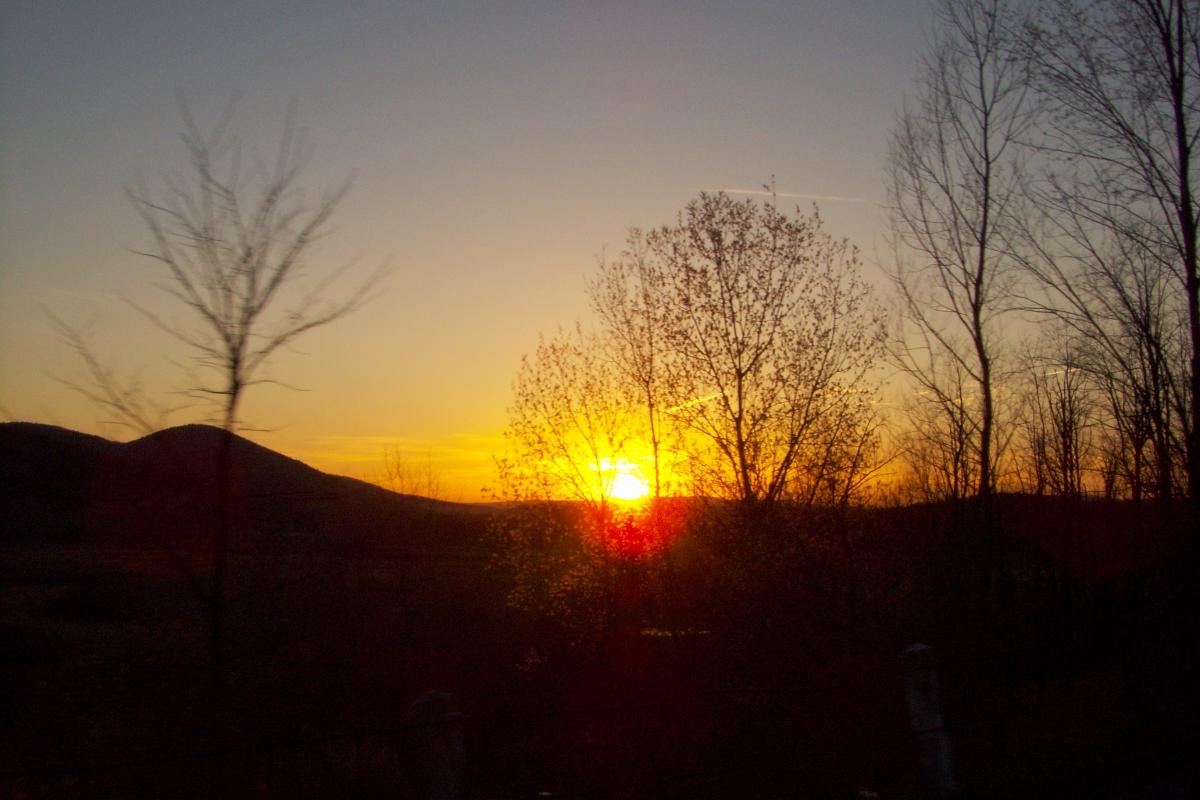 Image of Tyringham sunrise